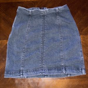 Free People Jean Skirt